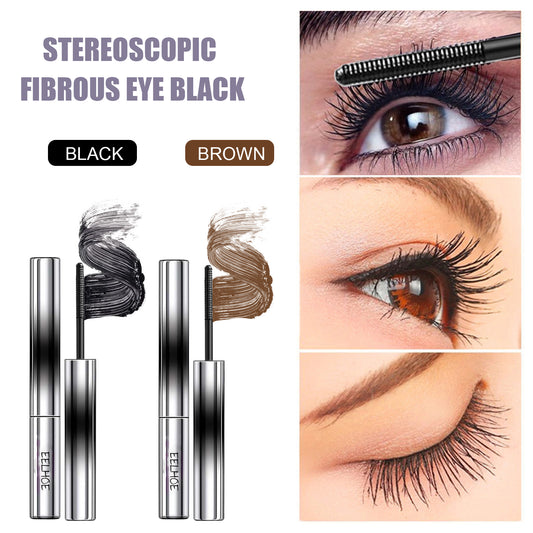 Curl Your Mascara, Eyelashes Black Beautiful Natural Thick Sweat-Proof, Not Smudgy, Not Makeup Off Slim Long