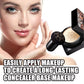 Magic Mat Powder Puff, Invisible Pore Ivory White Natural Color With Mushroom Air Cushion On Makeup Base