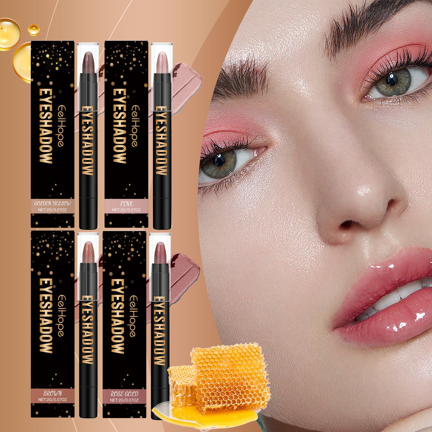Eyeshadow Stick Series Matte Cream Holding Makeup Color, Easy To Use Eyeshadow Stick