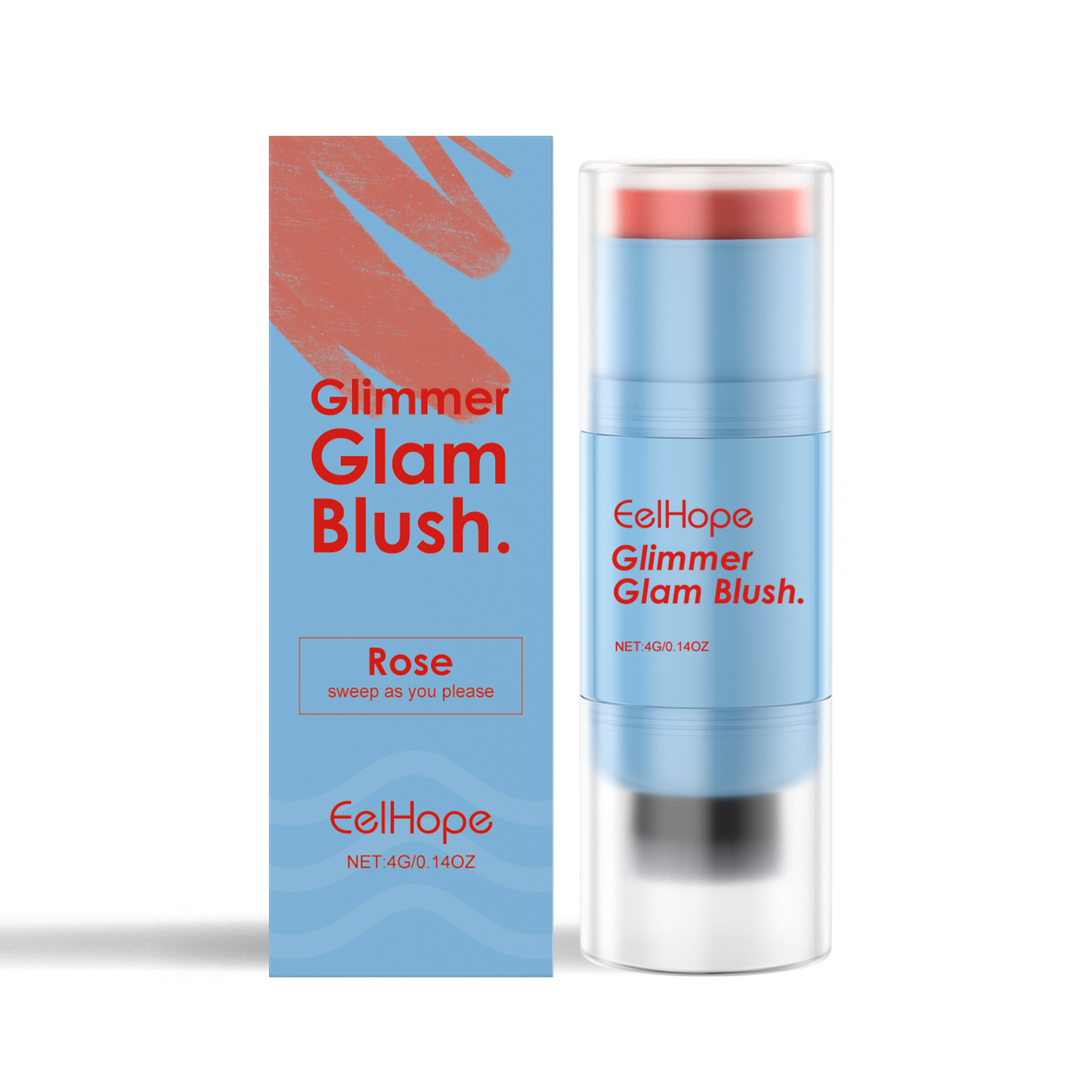 Eelhope Double Head Blush Stick Blush Stick Color Multicolor, Non-Fading Moisturizing And Moisturizing Multi-Purpose Blush Stick