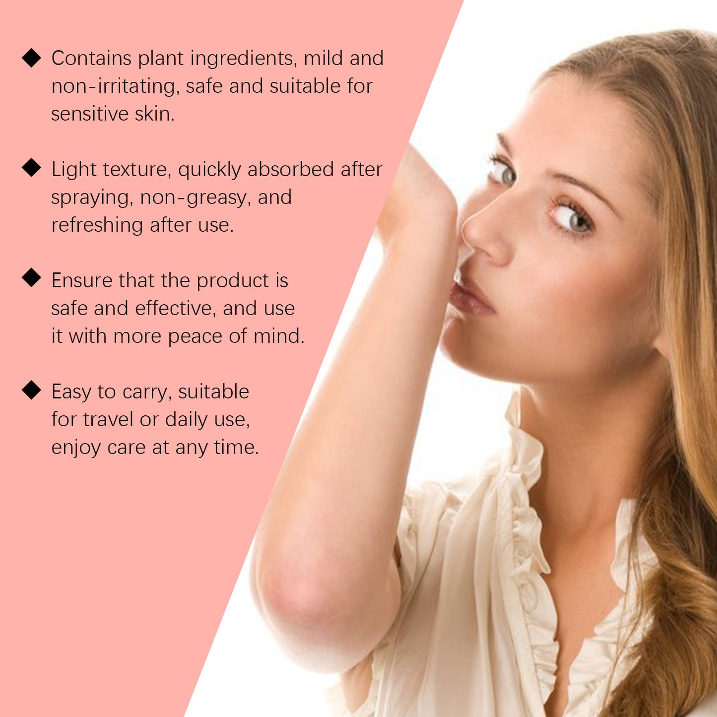 Roxelis Women's Hair Perfume Spray Rose Nourishing Hair Deep Hydrating Floral Fragrance Women's Hair Fresh Fragrance
