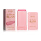 Blush Stick, Brightening Primer Solid Contouring Natural Nude Makeup Waterproof Lightweight Multi-Functional Blush Stick