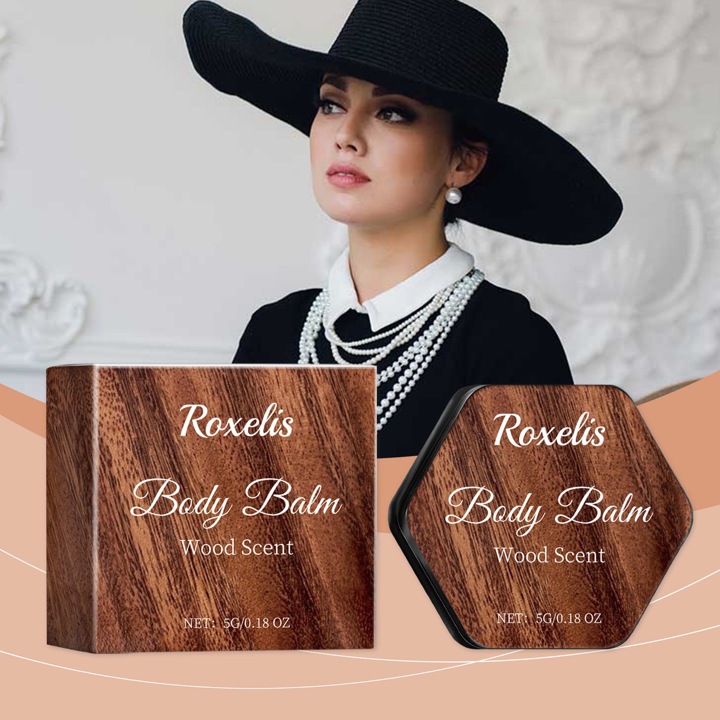 Wood Balm Elegant Light Fragrance Refreshing Non-Sticky Lasting Fragrance Portable Charm Pocket Perfumed Body Balm