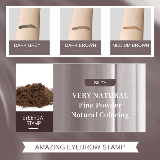 EELHOE Brow Print Mold Thrash Lazy Eyebrows Fill Makeup Brow Cake Waterproof Hairline Powder