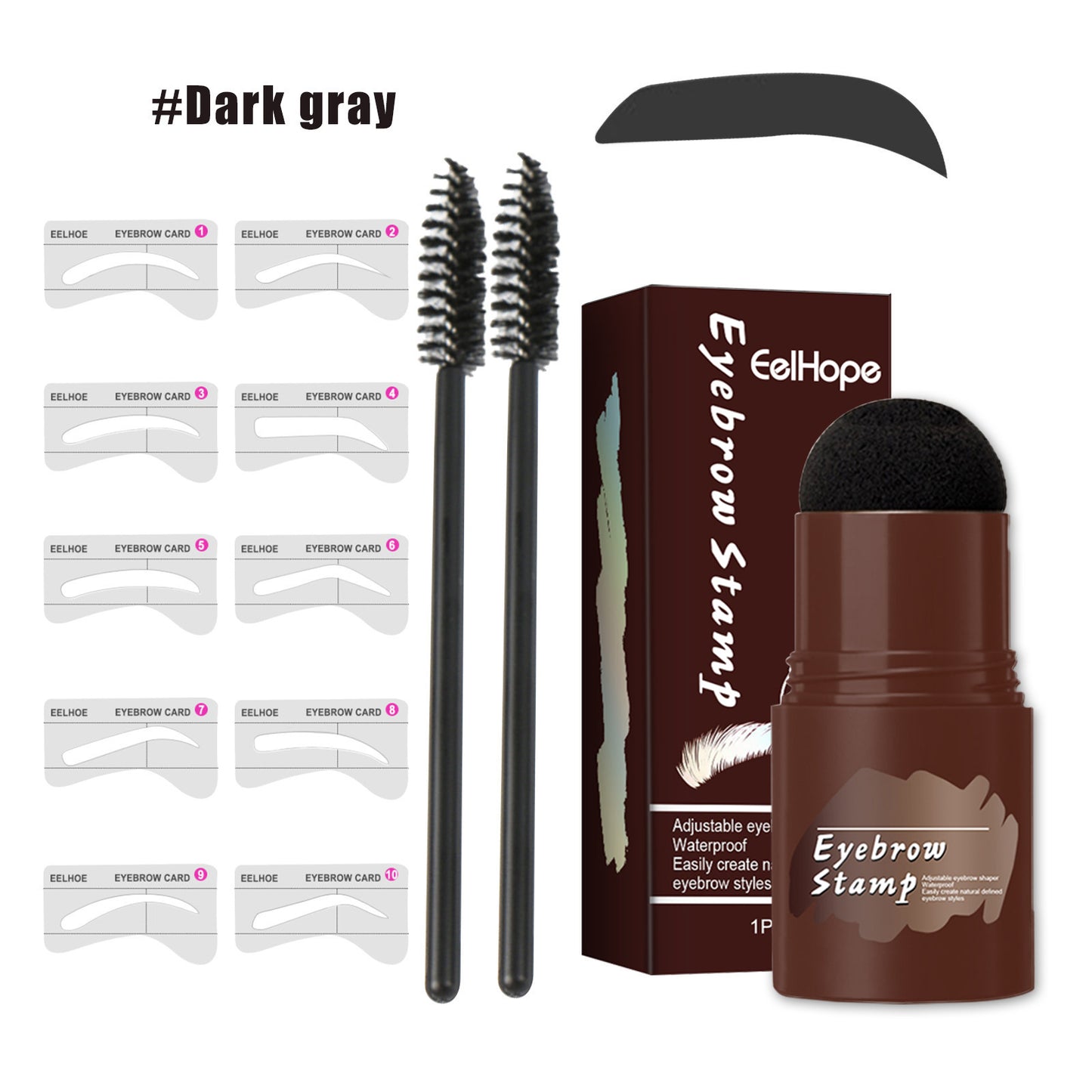 Brow Print Set Quick Brow Makeup Lazy Hairline Powder Repair Natural Waterproof Contouring Shadow